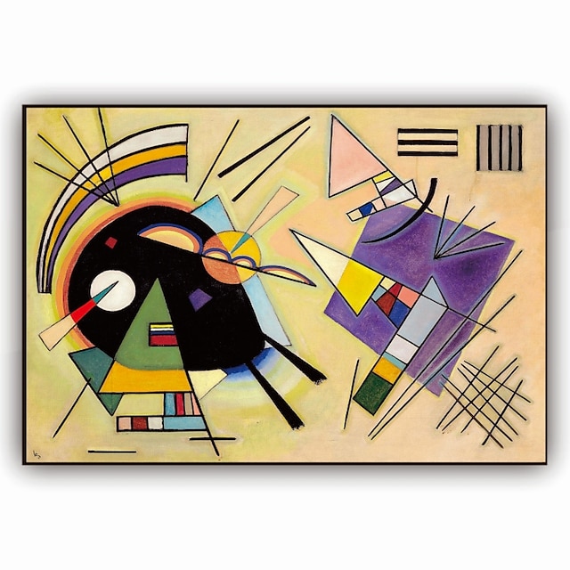  Handgefertigtes handgemaltes Ölgemälde Wandkunst Wassily Kandinsky abstrakte Schnitzerei Malerei Heimdekoration Dekor gerollte Leinwand kein Rahmen ungedehnt