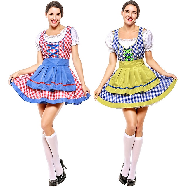 Toys & Hobbies Cosplay & Costumes | Oktoberfest Beer International Beer Festival Dirndl Trachtenkleider Womens Top Dress Apron B