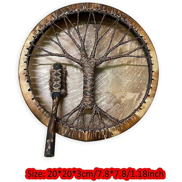 Home & Garden Home Decor | Shaman Drum, Tree of Life Decoration Design, Handmade Shamanic Drum, Symbol of the Siberian Drum Spir