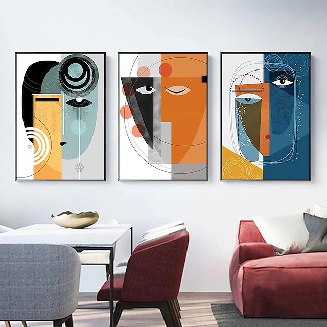 1 Panel Prints Posters Modern Abstract Geometric Lines Wall Art Wall ...