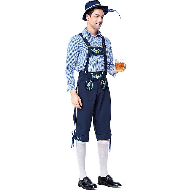 Toys & Hobbies Cosplay & Costumes | Oktoberfest Beer International Beer Festival Lederhosen Mens Blouse Shorts Hat Bavarian Cost