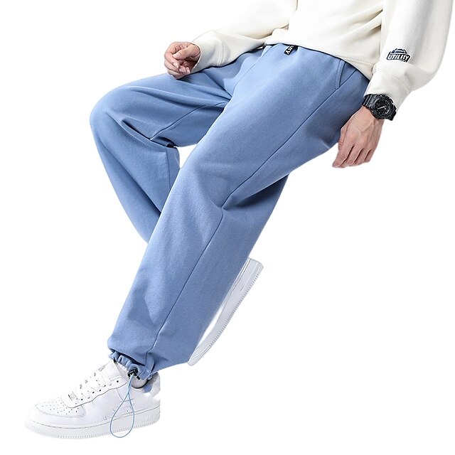 Mens Clothing Mens Bottoms | Mens Casual Sports Jogger Chinos Pocket Leg Drawstring Full Length Pants Casual Yoga Micro-elastic 