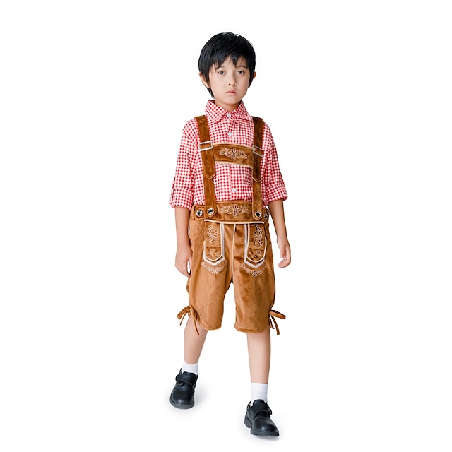 Toys & Hobbies Cosplay & Costumes | Oktoberfest Beer International Beer Festival Lederhosen Boys Blouse Shorts Bavarian Costume 