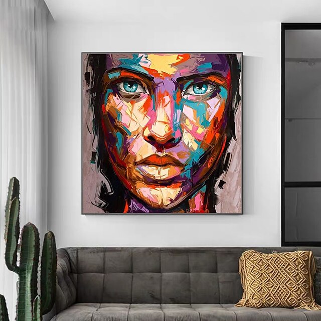 Mintura Handmade Face Oil Paintings On Canvas Wall Art Decoration ...