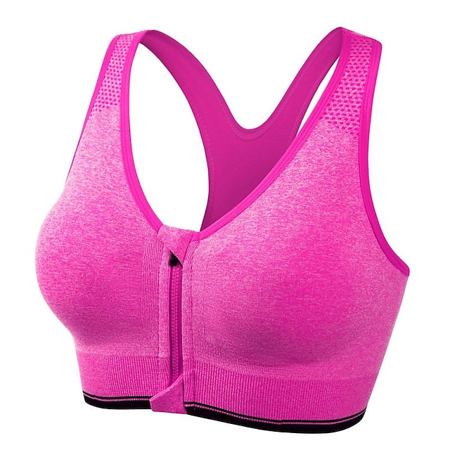 Women's High Support Sports Bra Running Bra Seamless Racerback Bra Top ...