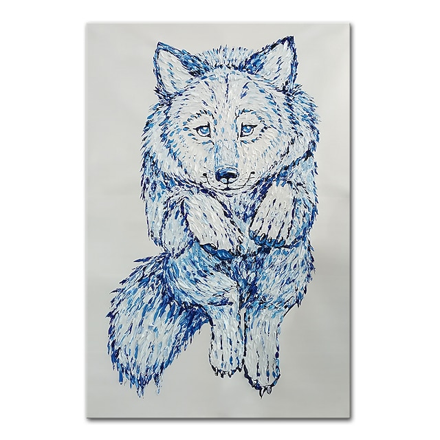  Mintura main chien animaux peintures à l'huile sur toile mur art décoration moderne abstrait image pour la décoration intérieure roulé sans cadre non étiré peinture