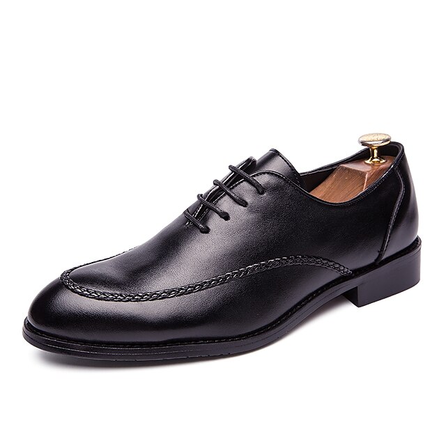 Shoes & Bags Mens Shoes | Mens Oxfords Casual Classic Daily Office & Career PU Black Brown Spring Summer - PS42580