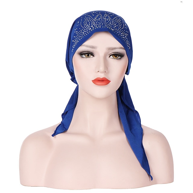 Shoes & Bags Fashion Accessories | Underscarf Women Plain Color Hijab Turban Lady Hat Headband Islamic Head Wrap Bonnet Headscar