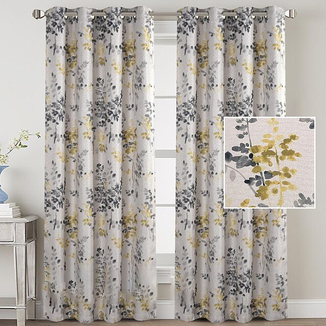 Blackout Curtain Drapes Farmhouse Curtain 2 Panels For Living Room ...