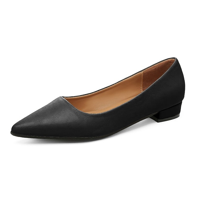 Women's Flats Dress Shoes Office Work Daily Summer Low Heel Pointed Toe