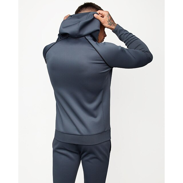 Sports & Outdoors Running, Jogging & Walking | Mens 2 Piece Full Zip Tracksuit Sweatsuit Athletic Athleisure 2pcs Long Sleeve Br