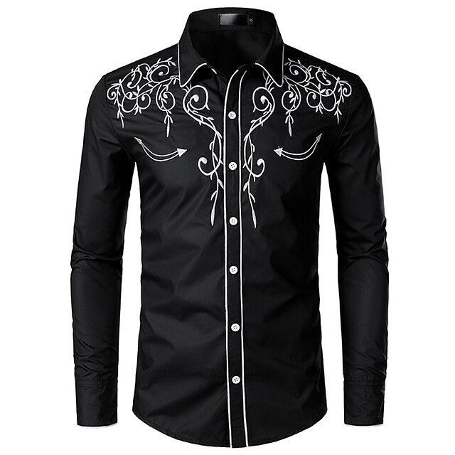  Clásico Retro Antiguo Blusa / Falda Vaquero del oeste Estampado Hombre Carnaval Mascarada Fiesta / Noche Casual Diario Despedida de Soltera Adulto Camisas Todas las Temporadas