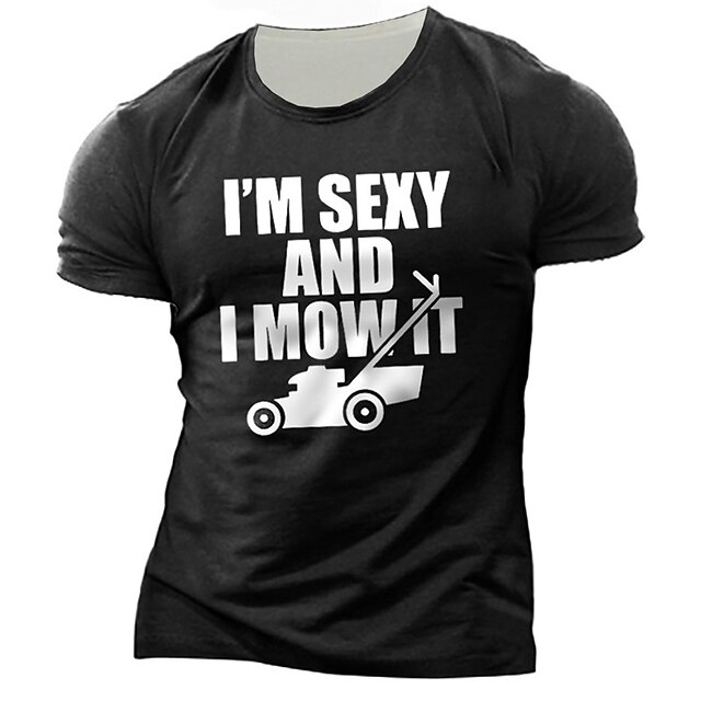 Mens Clothing Mens Tees & Tank Tops | Mens Unisex T shirt Tee 3D Print Graphic Patterned Letter Crew Neck Street Daily Print Sho