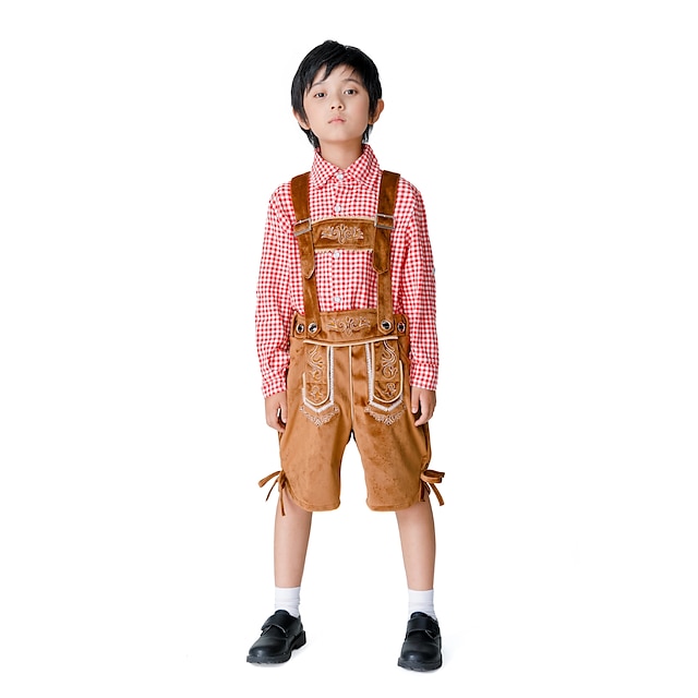 Toys & Hobbies Cosplay & Costumes | Oktoberfest Beer International Beer Festival Lederhosen Boys Blouse Shorts Bavarian Costume 