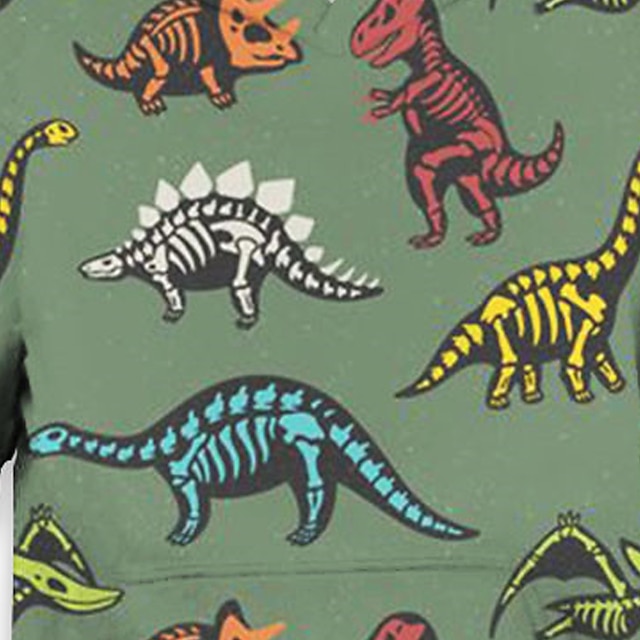 Baby & Kids Boys Clothing | Kids Boys Hoodie Stranger Things Long Sleeve 3D Print Dinosaur Animal Pocket Green Children Tops Fal