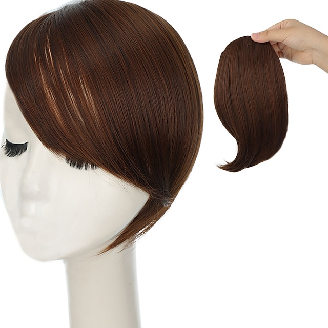 Clip in Side Bangs Hair Pieces Blonde Straight Synthetic Extensions for