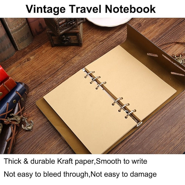 Travel Journal Notebooks Vintage PU Leather Note Book Quality Paper No