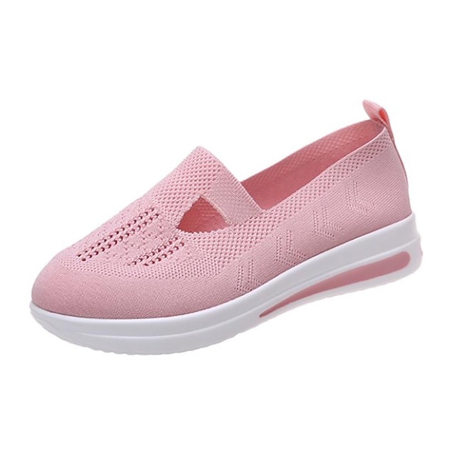 Women's Breathable Knit Slip-On Walking Shoes with Comfortable Sole ...