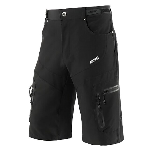 Arsuxeo Men's Solid Color Pocket Cycling MTB Shorts Bike Shorts Bike Shorts Pants Form Fit Mountain Bike MTB Road Bike Cycling Sports Waterproof Multi-Pockets Quick Dry Reflective Strips Black Army 33