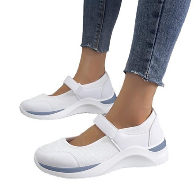 Women's Sneakers Plus Size Slip-on Sneakers White Shoes Outdoor Daily ...