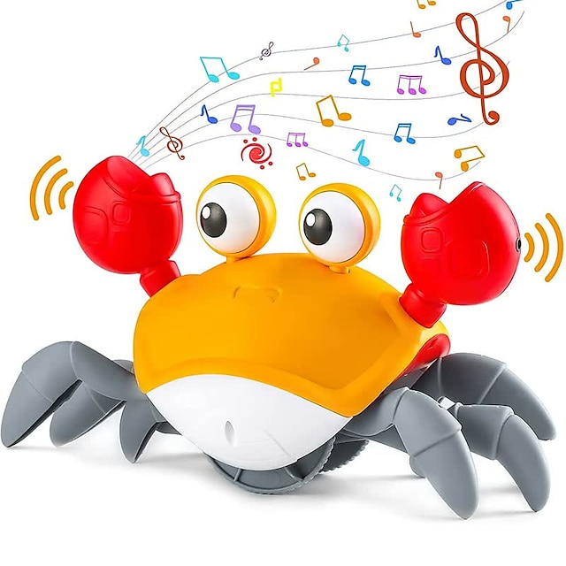  induzione granchio di fuga ricaricabile elettrico animale domestico giocattoli musicali giocattoli per bambini regali di compleanno giocattoli interattivi imparare a scalare i giocattoli