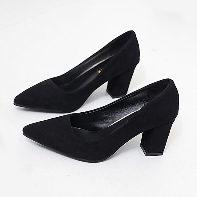 Women's Heels Pumps Suede Shoes Sexy Shoes Plus Size Party Outdoor