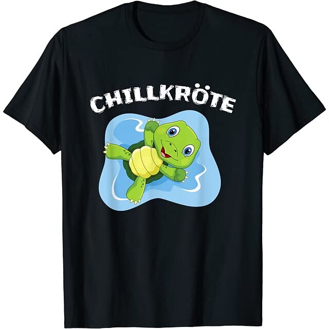 Chill Turtle Chillkröte T-shirt Anime Cartoon Anime Classic Street ...