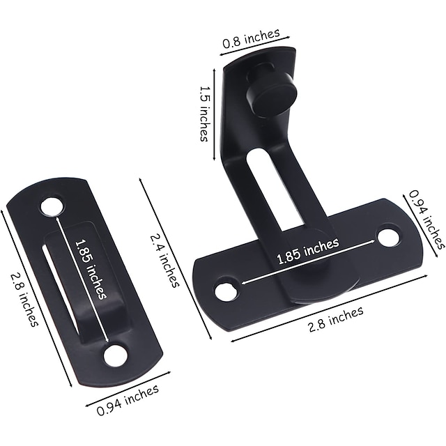 90 Degree Flip Barn Door Lock, Protect Privacy - Security Gate Latch 