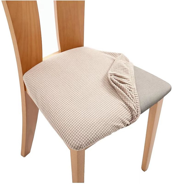 2 buc. husă scaun scaun de sufragerie husă alb elastic pentru scaun negru gri, moale, culoare solidă, durabil, lavabil, protectie de mobilier pentru petrecere în sufragerie