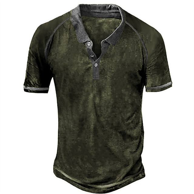  Męskie Koszulka polo Koszula golfowa Na zewnątrz Ulica Wieczorne Krótkie rękawy Moda Designerskie Graficzny Przycisk w dół Nadruk Lato Wiosna Regularny Niebieski Zielony Khaki Szary Koszulka polo