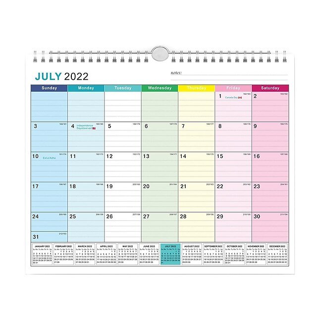 Kyweel Wall Calendar 2022-2023 July 2022 - December 2023 15 x 12 ...