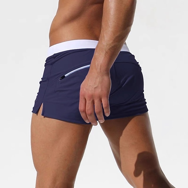 Men's Running Shorts Athletic Shorts Drawstring Split Bottoms Athletic