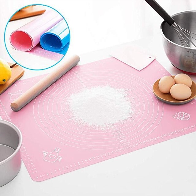  Kneading Mat 5040 Silicone Pastry Mat With Scale Size For Pastry Cake Rolling Dough Non Stick Tablemat Sheet Kitchen Baking Mat