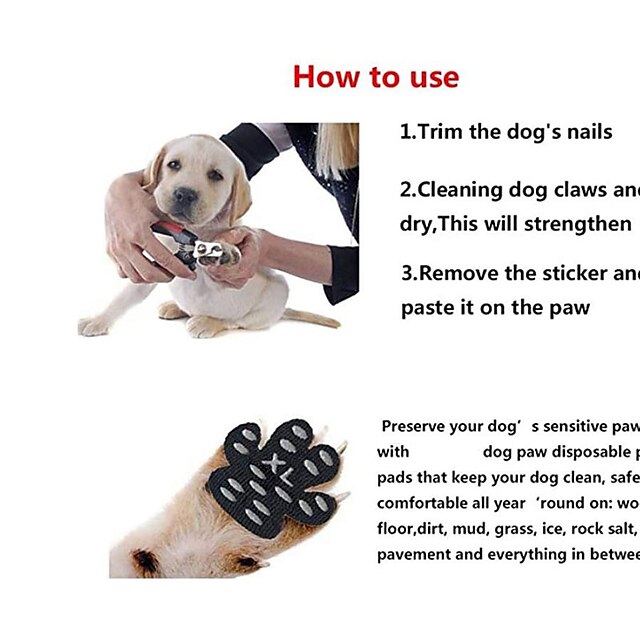 Dog Paw Protector Pads Non-Slip Paw Grips Traction Pads Provides ...