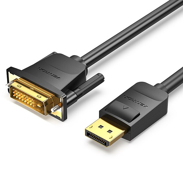  Vention DisplayPort to DVI Cable DP to DVI-D 24 1 1080P DP Male to DVI Male for Projector Monitor DP to DVI