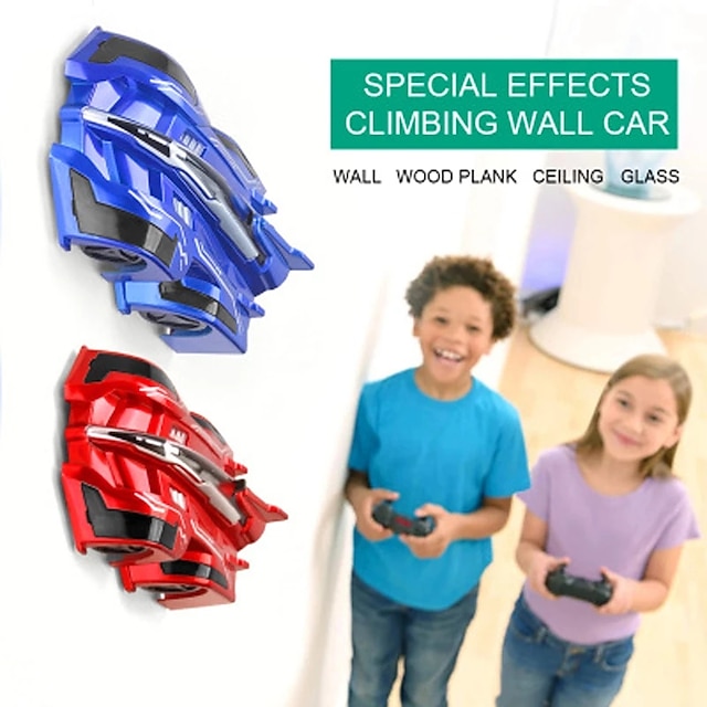  Coche de escalada de pared con control remoto, coche de deriva de escalada de acrobacias eléctricas que puede escalar paredes, coche de juguete recargable para niños