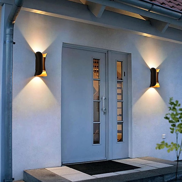  1-Light 20cm Outdoor LED Wall Light Multi Color Up and Down Lighting Indoor Wall Lamp Hotels Courtyards Passages Gates Porch Corridor Modern 90-264V