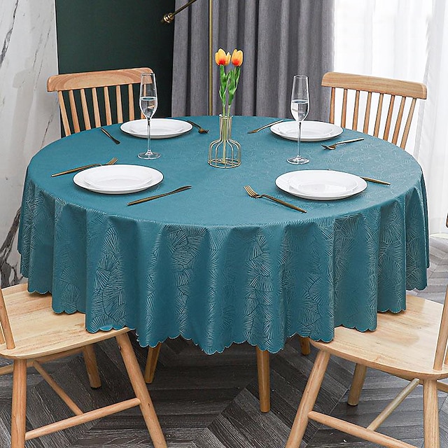  Toalha de mesa redonda, pano de vinil limpo, primavera, fazenda, piquenique ao ar livre, casamento, jantar, páscoa