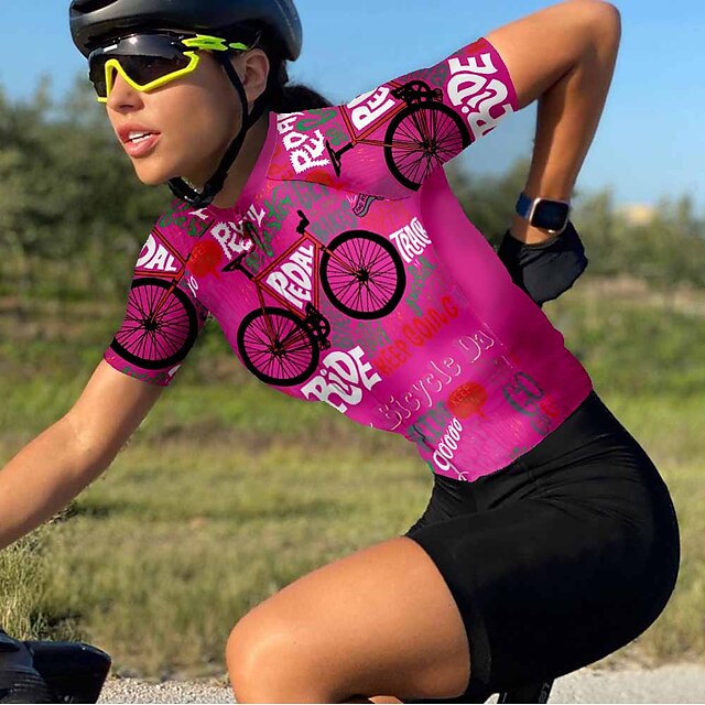 21Grams Women's Short Sleeve Cycling Jersey With 3 Rear Pockets Summer ...