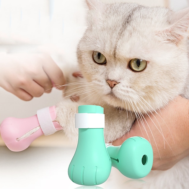 Rubber Wash Cat Foot Cover Anticat Paw Gloves Hug Cat Feeding Medicine