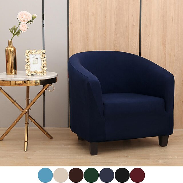 Manooby Tub Chair Covers for Armchairs Water-repellent Armchair Covers Stretch Tub Chair Cover Removable Washable Sofa Couch Cover for Bar Counter Living Room Reception UK Stock 