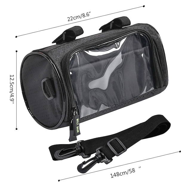 PROMEND Bike Handlebar Bag Shoulder Messenger Bag Bike Basket 6 inch ...