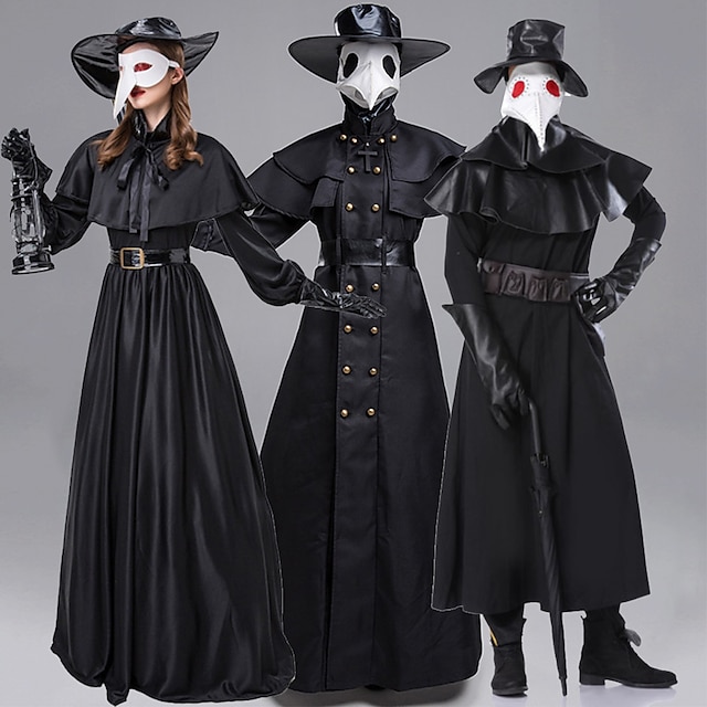 Pest Arzt Cosplay Kostüm Maskerade Erwachsene Herren Damen Steampunk Maskerade Karneval Einfache Halloween-Kostüme