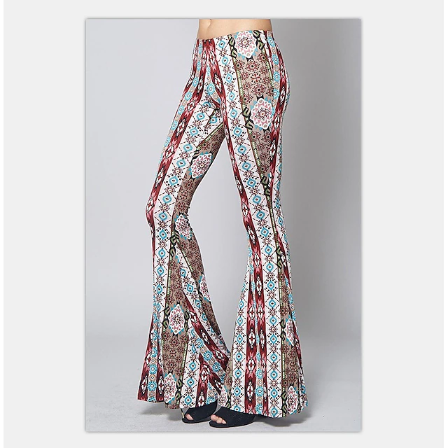 Retro Vintage 1960s Hippie 1970s Disco Dude Funk Bell Bottom Pants Long ...