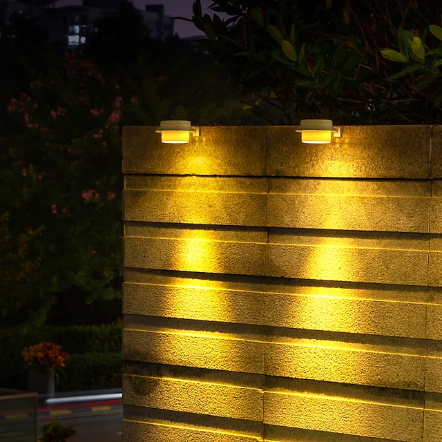 2/4pcs Solar Fence Light, Solar Gutter Light Outdoor 3LED Waterproof Deck Sink Wall Light
