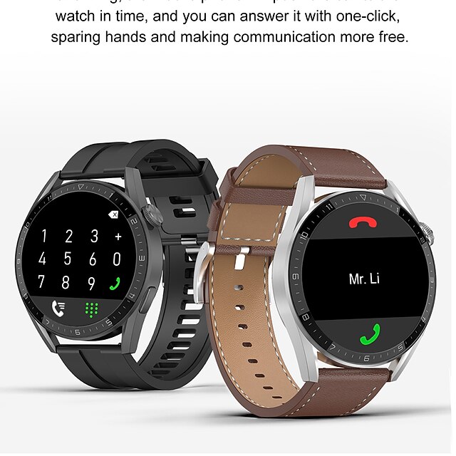 696 Dt3 Smart Watch 1 36 Inch Smartwatch Fitness Running Watch Bluetooth Pedometer Call Reminder Sleep Tracker Compatible With Android Ios Men Hands Free Calls Message Reminder Camera Control Ip68 22 29 99