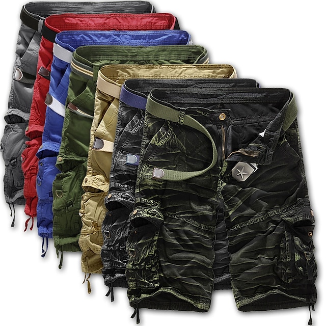  Herren Cargo Shorts Kurze Hosen Kurze Hose für Wanderer Militär Sommer Außen Regular Fit 10