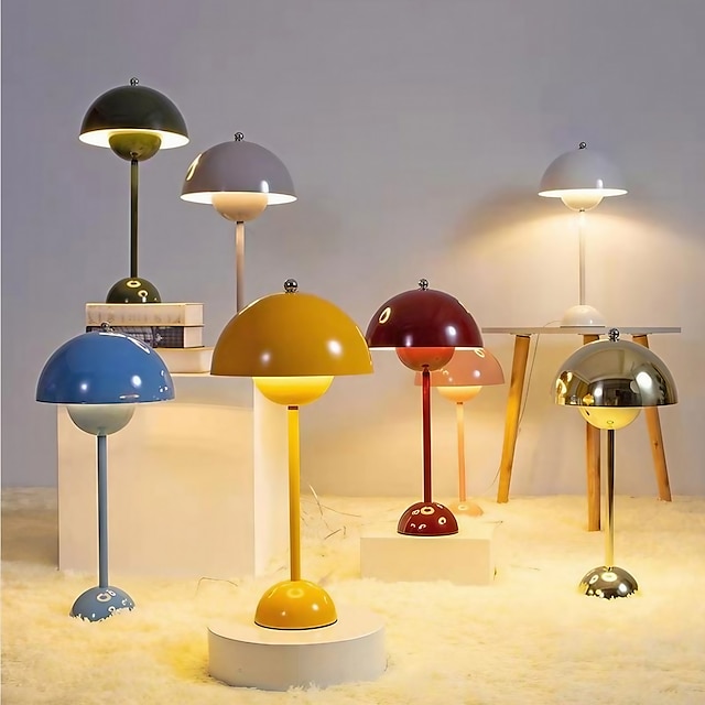  potable nordic yable lampka biurkowa bud lampa prosta osobowość kreatywna lampa biurkowa led studyjna sypialnia lampka nocna do dekoracji wnętrz lampka nocna macaron lampa grzybowa 3 kolory