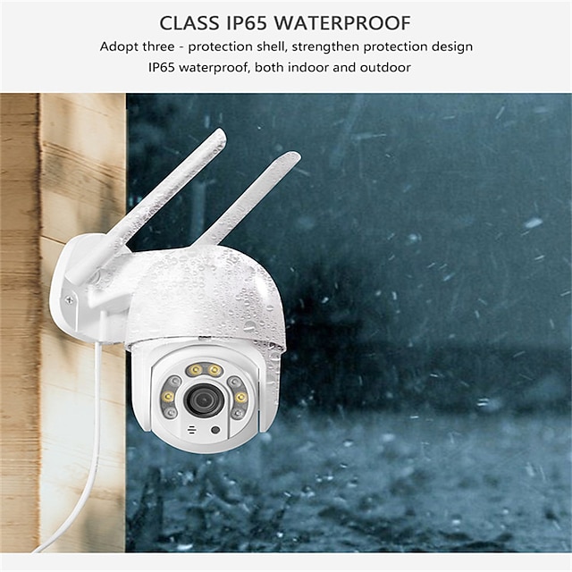  icsee smart trådløst kamera 360 graders dome kamera udendørs vandtæt kamera dobbelt lys fuld farve regntæt overvågning