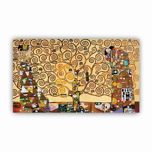  ručně vyráběné ručně malované klimt olejomalba nástěnné umění slavný strom života malba domácí dekorace válcované plátno bez rámu nenatažené